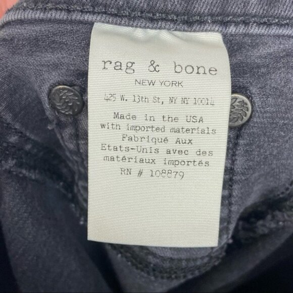 Revolve Rag & Bone Ripped‎ Denim Legging Jeans Size 23 Stretch USA Made Minimal - Picture 11 of 15